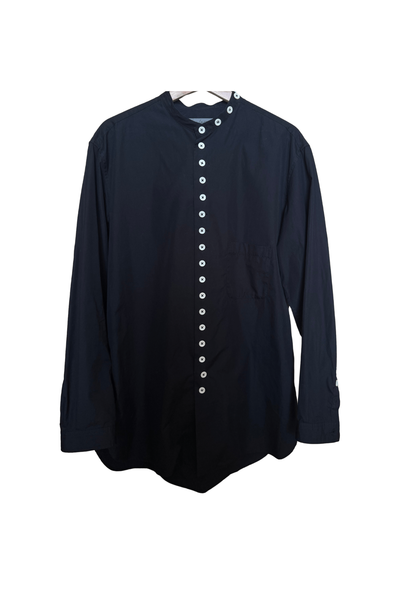 Yohji Yamamoto Black button down shirt Size US L / EU 52-54 / 3 - 1 Thumbnail