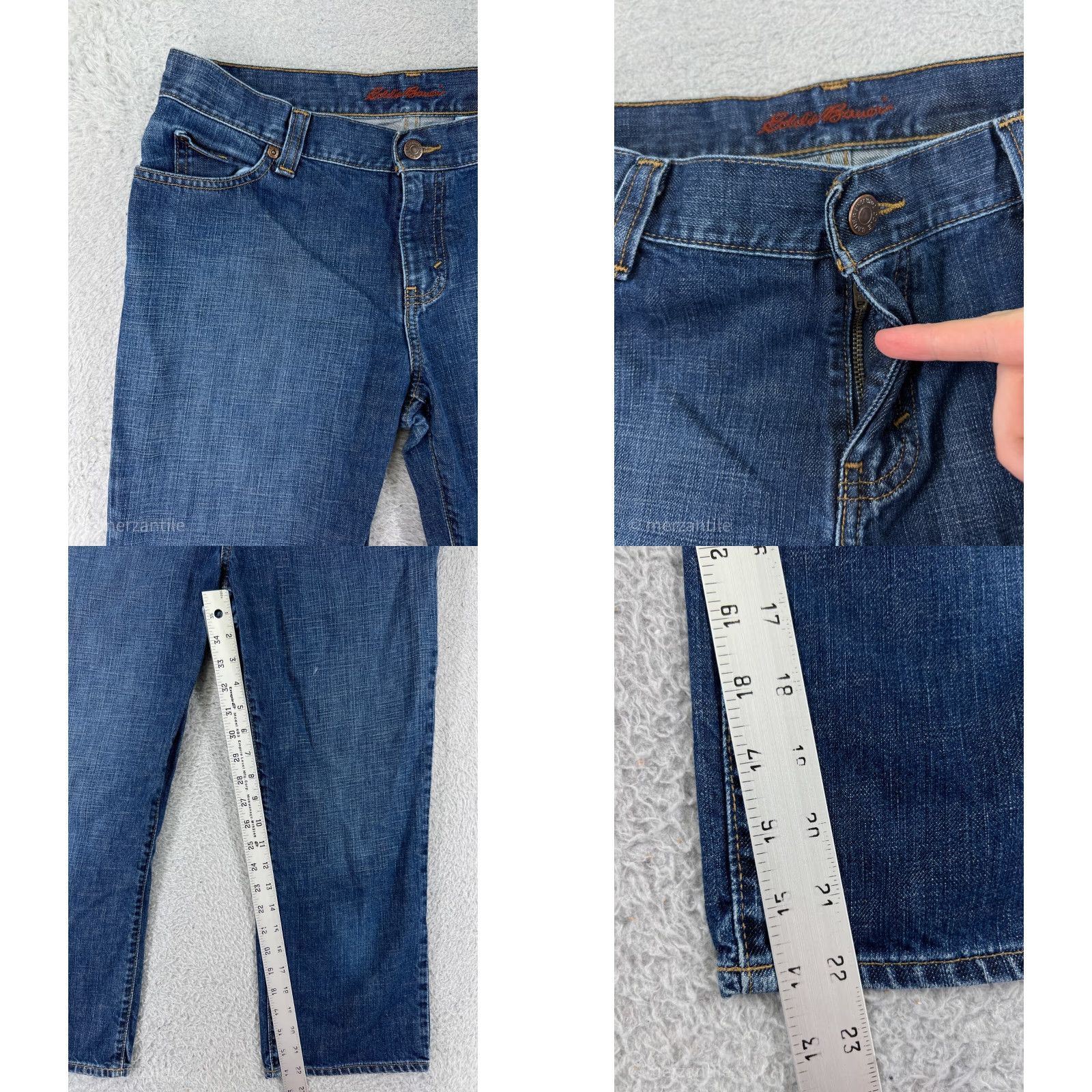 Eddie Bauer Eddie Bauer Jeans Women 28 Blue Denim Capri Cotton Blend Stretch Split Hem Casual Capri Jeans Women 28 Blue Eddie Bauer Size 28" / US 6 / IT 42 - 8 Thumbnail
