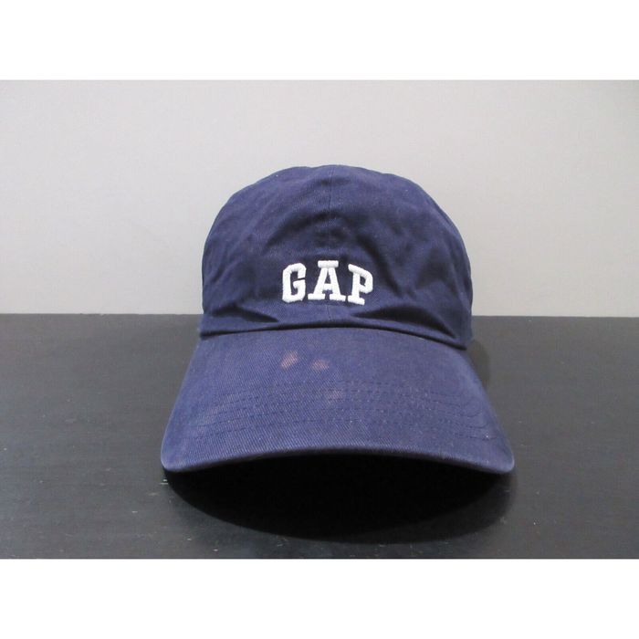 Gap Gap Hat Cap Strap Back Blue White Spell Out Logo Preppy Casual Mens