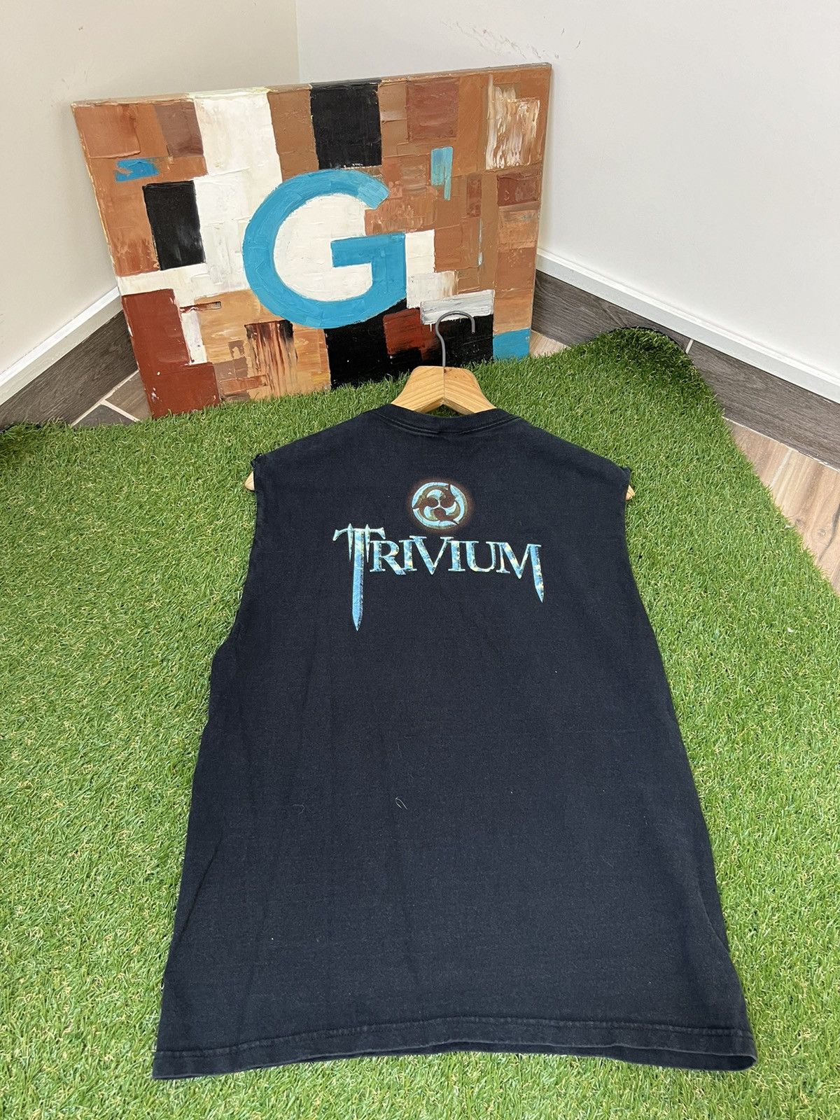 Band Tees Vintage 2000s TRIVIUM The Crusade Metal Faded T Shirt Size US M / EU 48-50 / 2 - 7 Thumbnail