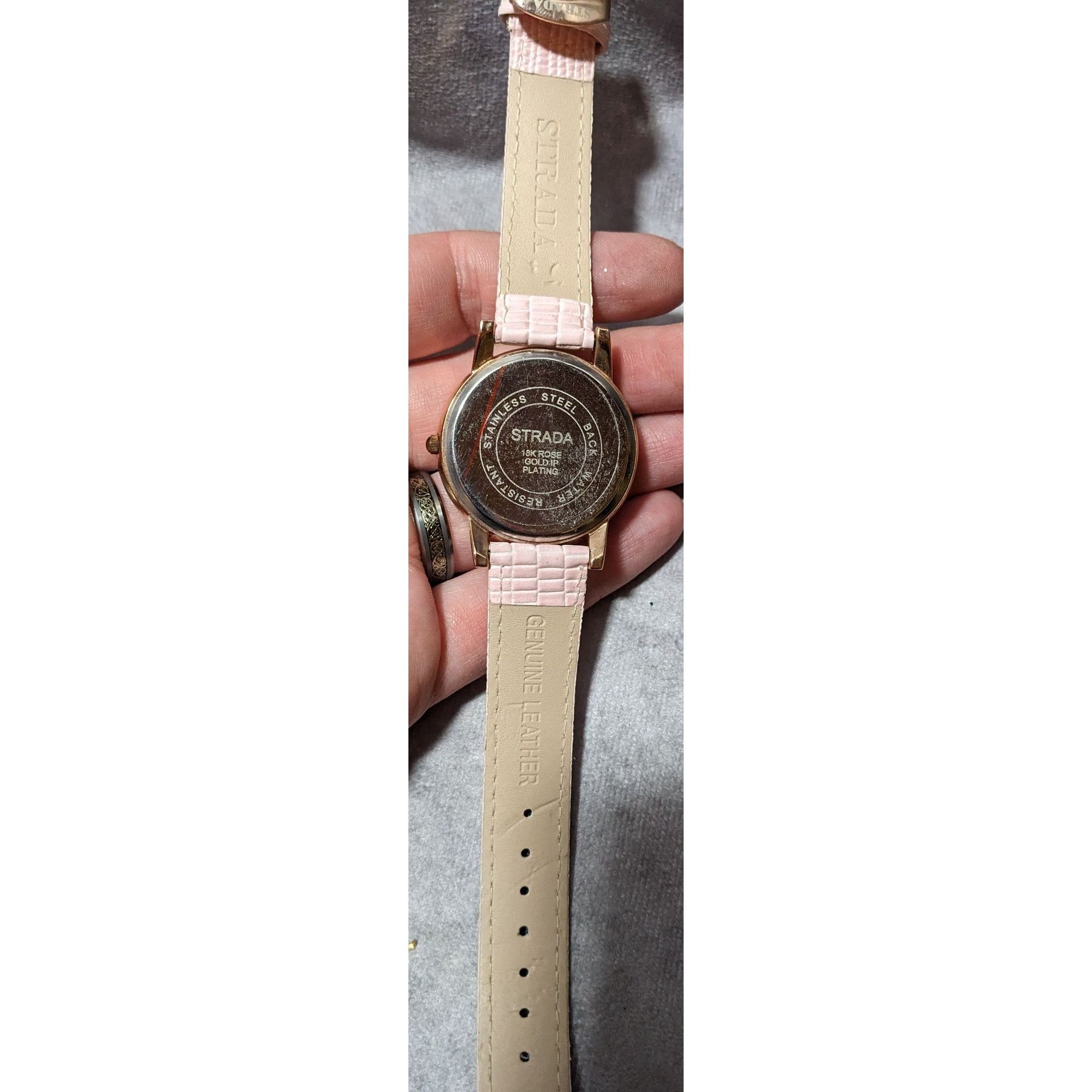 Other Vintage Strada 18K Rose Gold Plated Pink Wrist Watch Size ONE SIZE - 6 Thumbnail