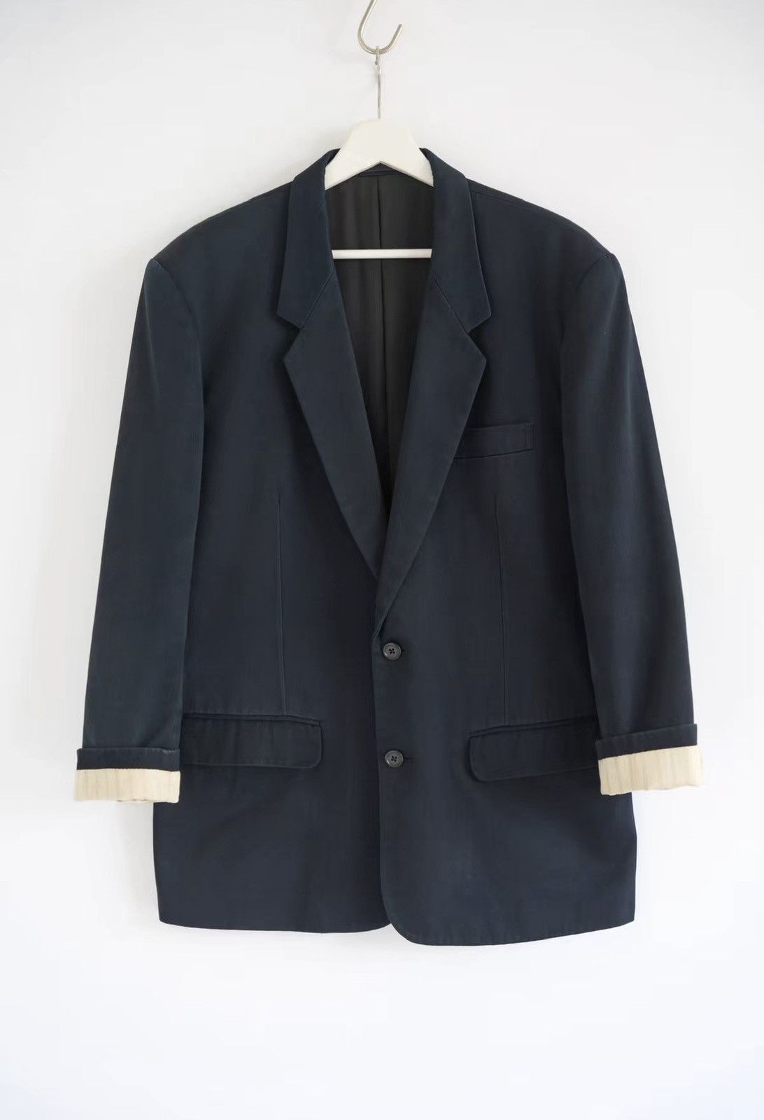 Yohji Yamamoto Yohji Yamamoto 80s Striped Cuffed Blazer J4 Size US S / EU 44-46 / 1 - 1 Thumbnail