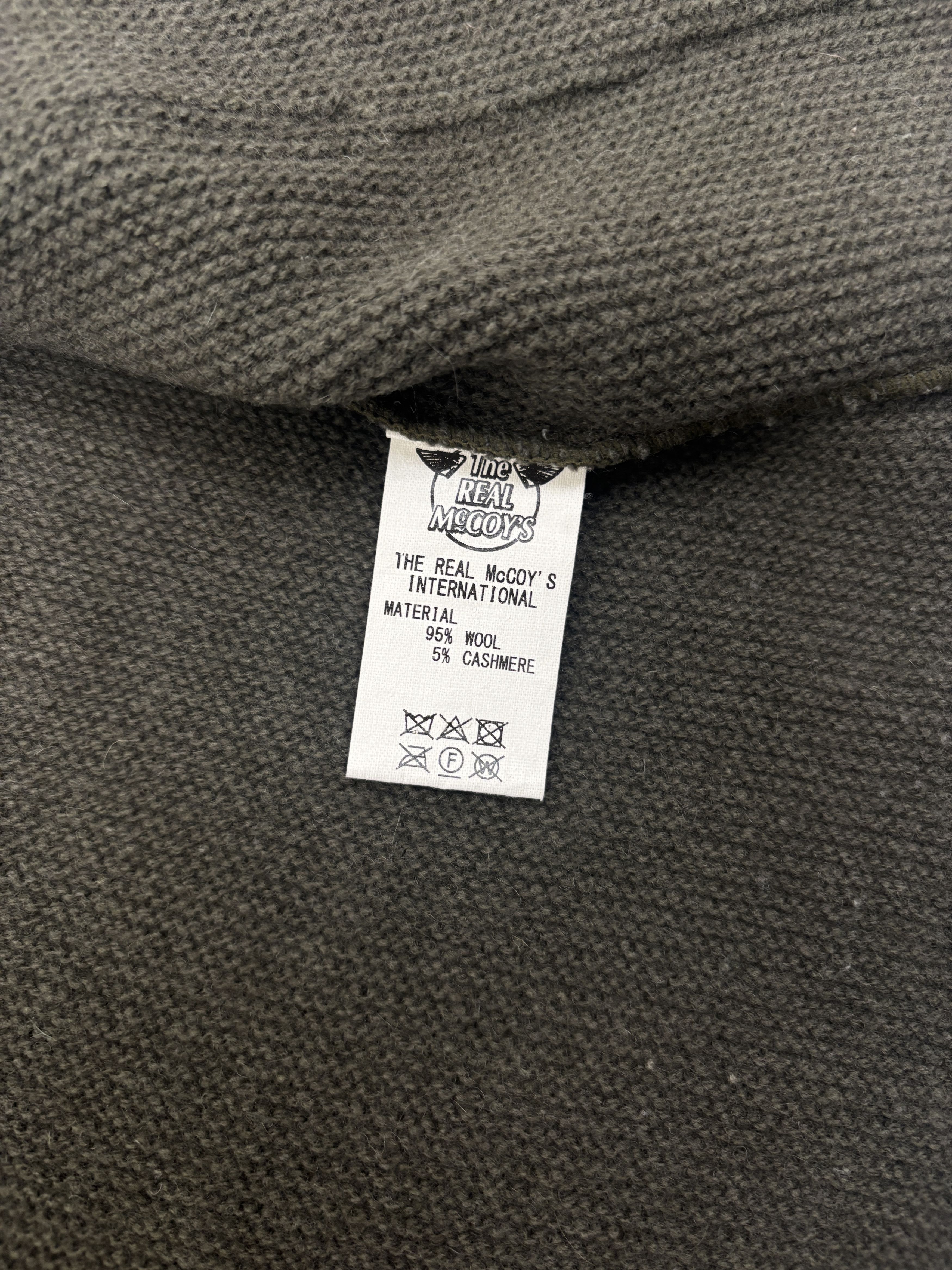 The Real McCoy's The Real McCoy’s Wool Cashmere Cardigan Olive Made in Japan Size US L / EU 52-54 / 3 - 5 Thumbnail