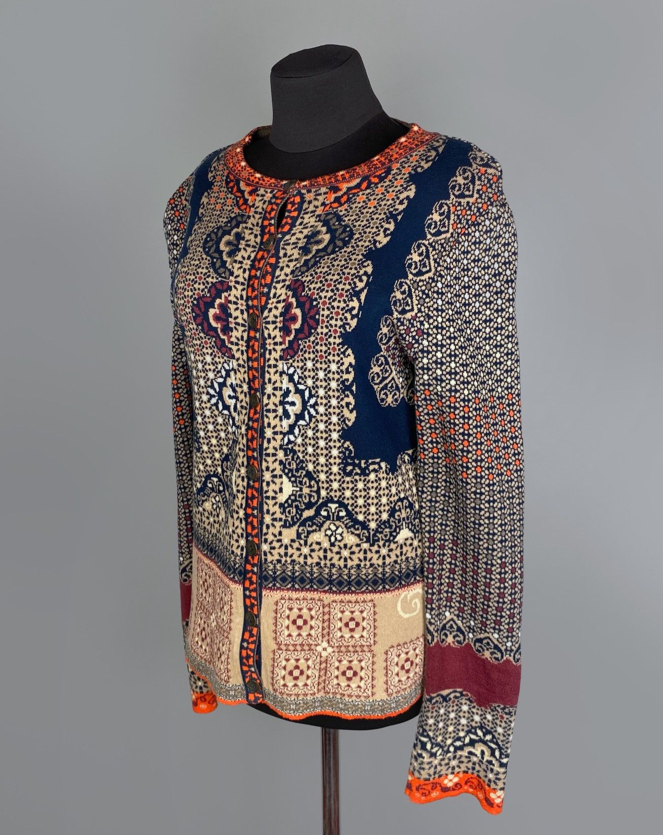 Other Women's IVKO Morocco Pattern Knit Cotton Sweater Size 40 L Size L / US 10 / IT 46 - 6 Thumbnail