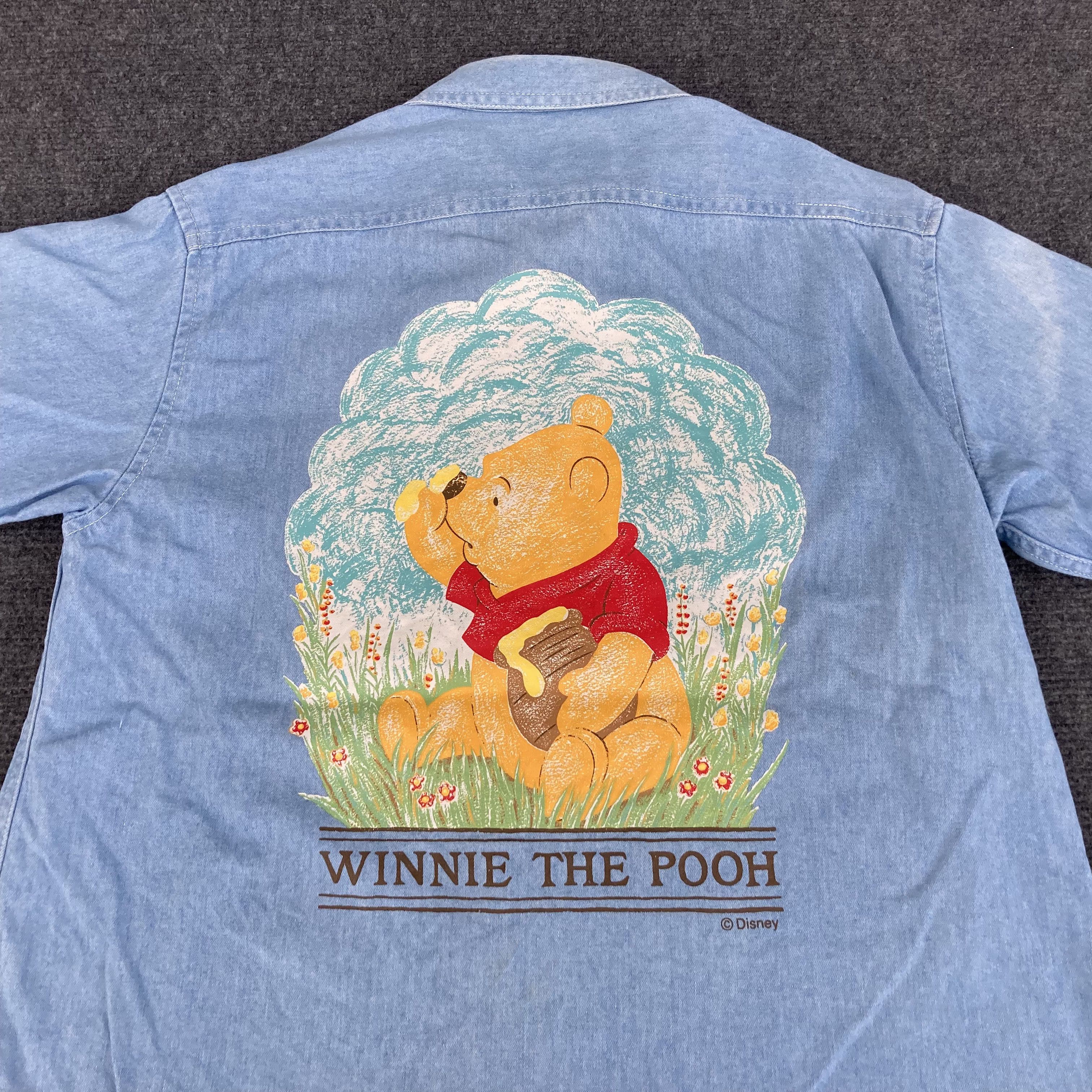 Disney × Vintage Vtg Winnie The Pooh Denim Collection Short Sleeve Shirt Size US S / EU 44-46 / 1 - 2 Thumbnail