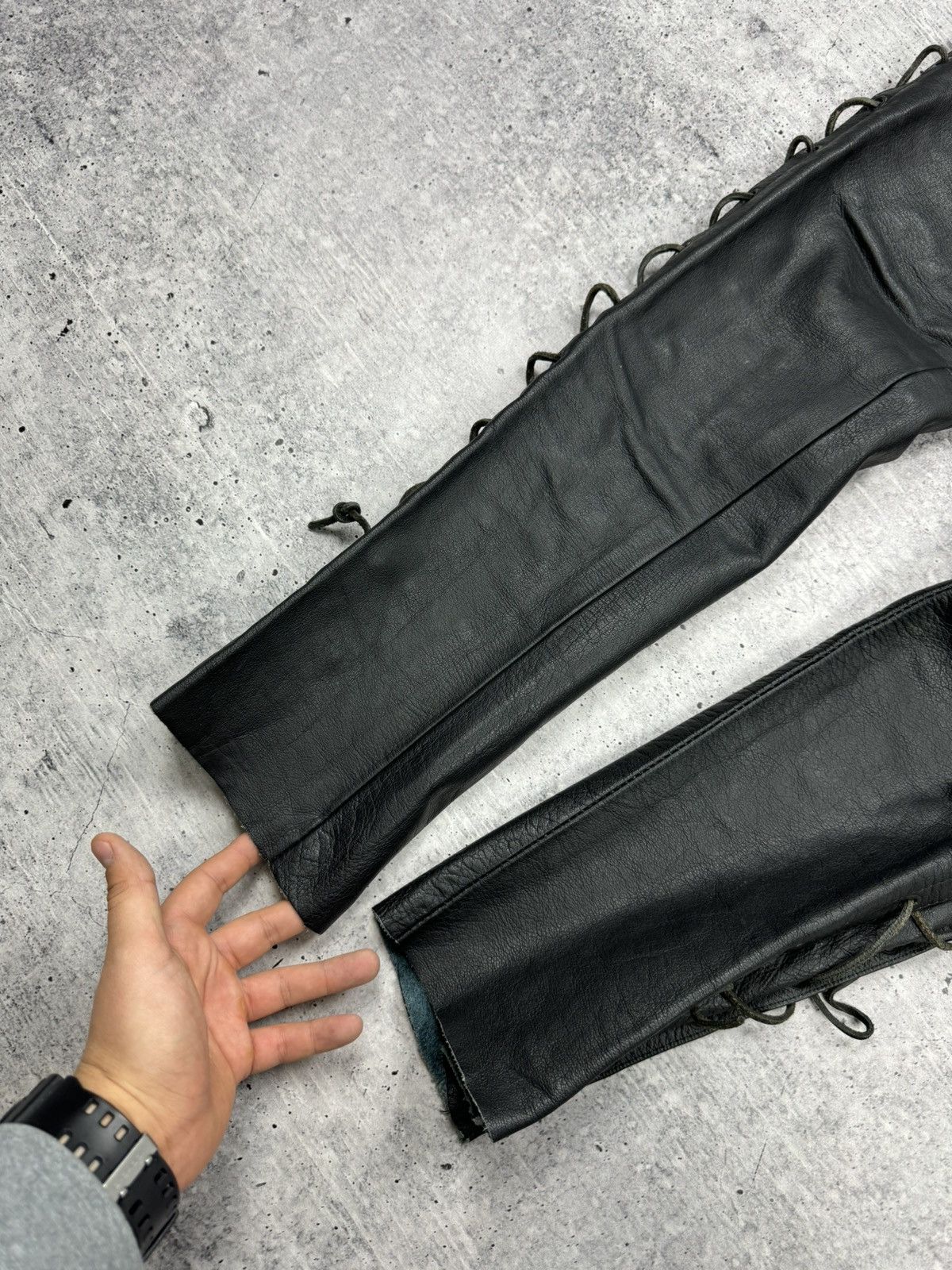 Genuine Leather × Vintage Vintage 90’s Y2K Style Casual Cowboy Genuine Leather Pants Size US 30 / EU 46 - 11 Thumbnail