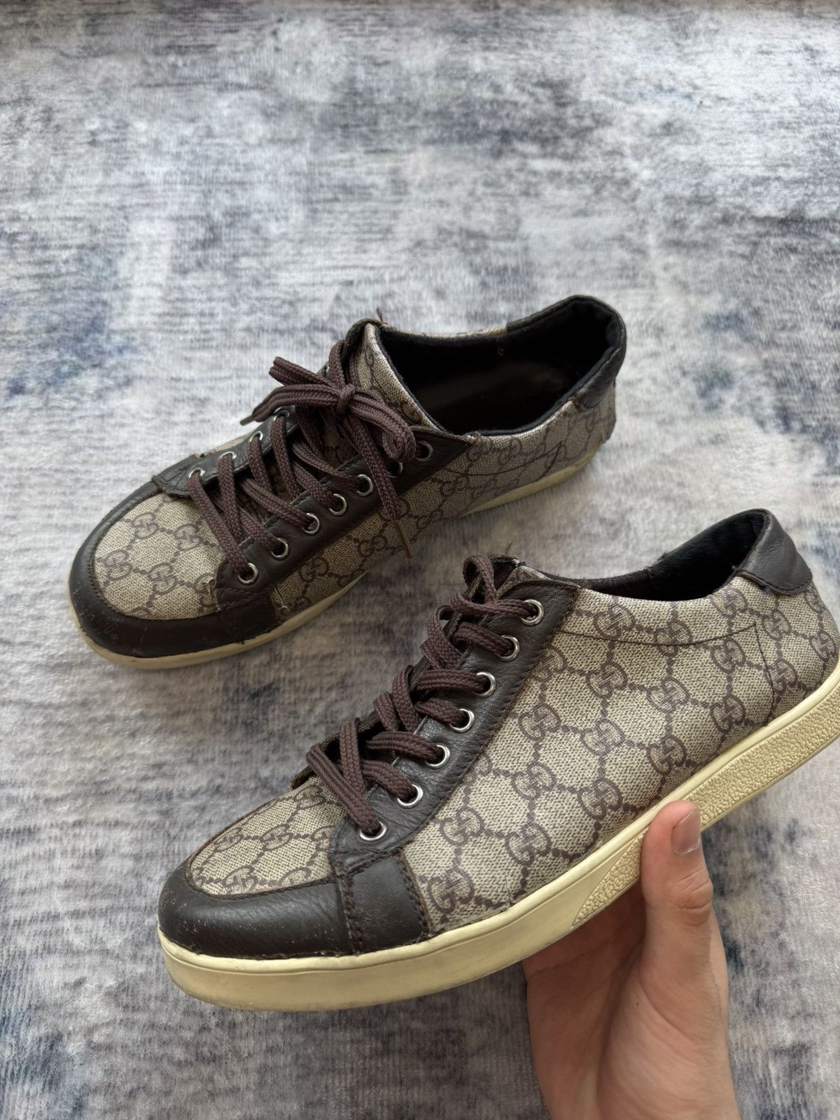 Gucci Gucci Brooklyn Brown Low Top Sneakers Size US 9 / EU 42 - 1 Thumbnail