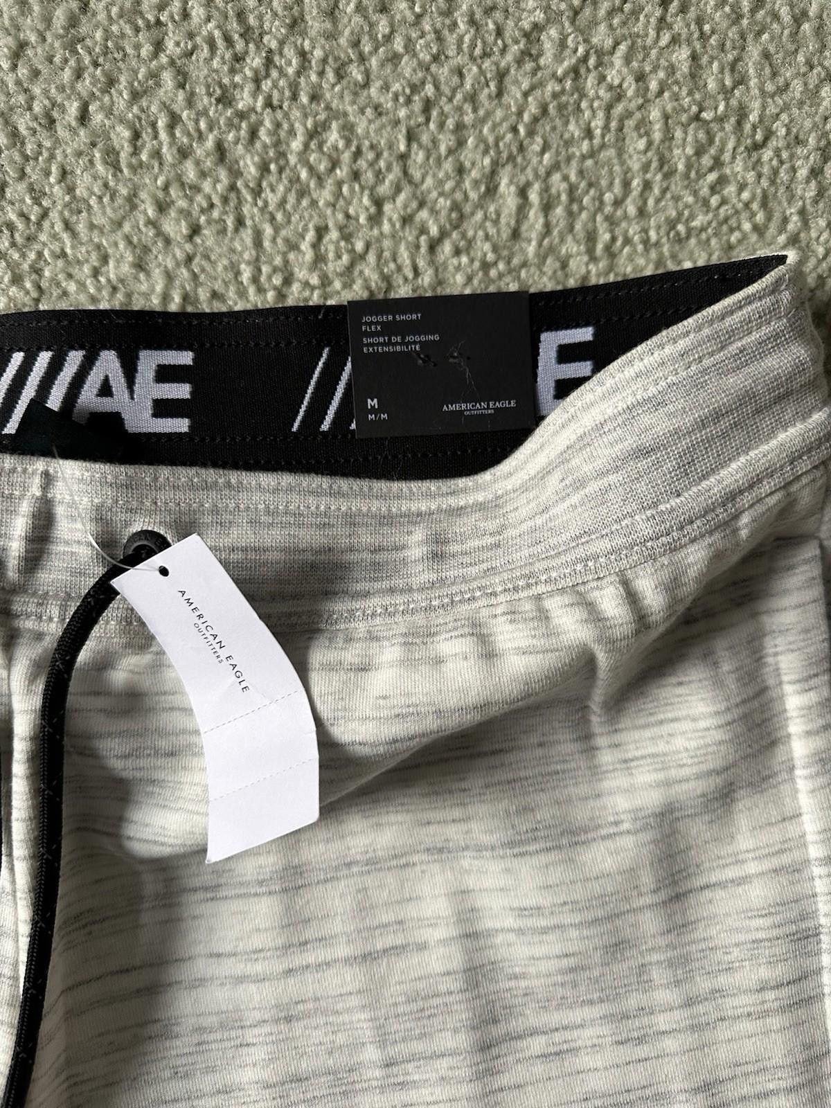 American Eagle Outfitters American Eagle Flex Jogger Shorts Heather White Men’s Size M Size US 32 / EU 48 - 2 Thumbnail