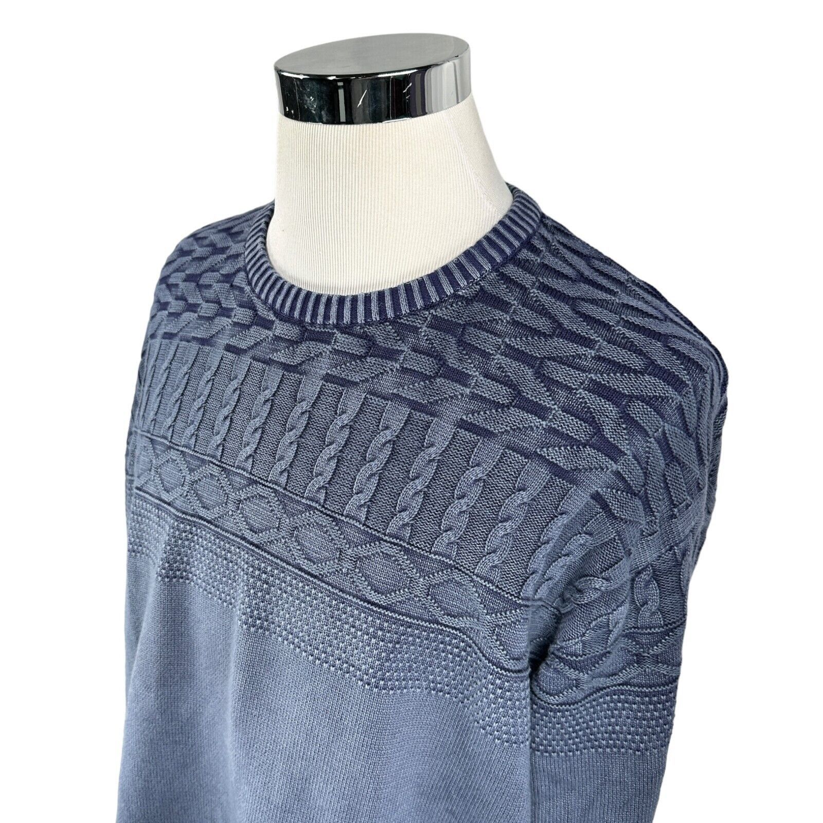 The Unbranded Brand Novica Overdyed Knit Pullover Sweater 2XL XXL Cable Blue Size US XXL / EU 58 / 5 - 3 Thumbnail
