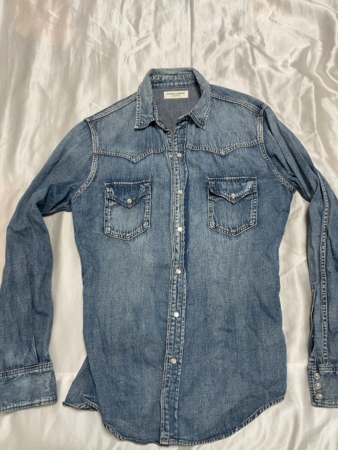 Saint Laurent Paris Saint Laurent Paris Classic denim shirt Size US M / EU 48-50 / 2 - 1 Thumbnail