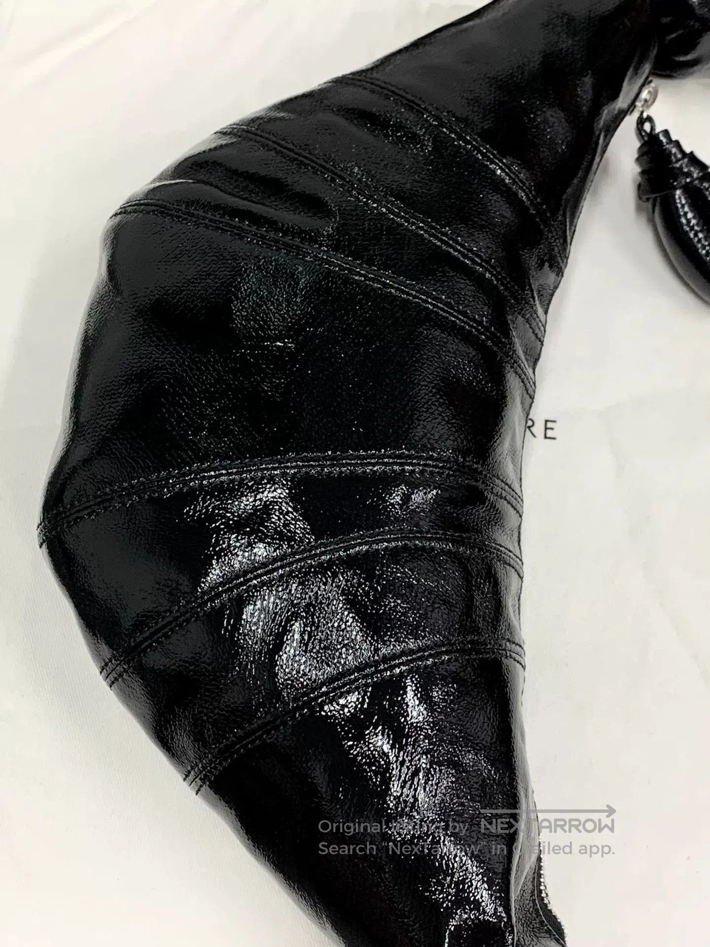 Lemaire Lemaire Small Black Coated Croissant Bag. Size ONE SIZE - 8 Thumbnail