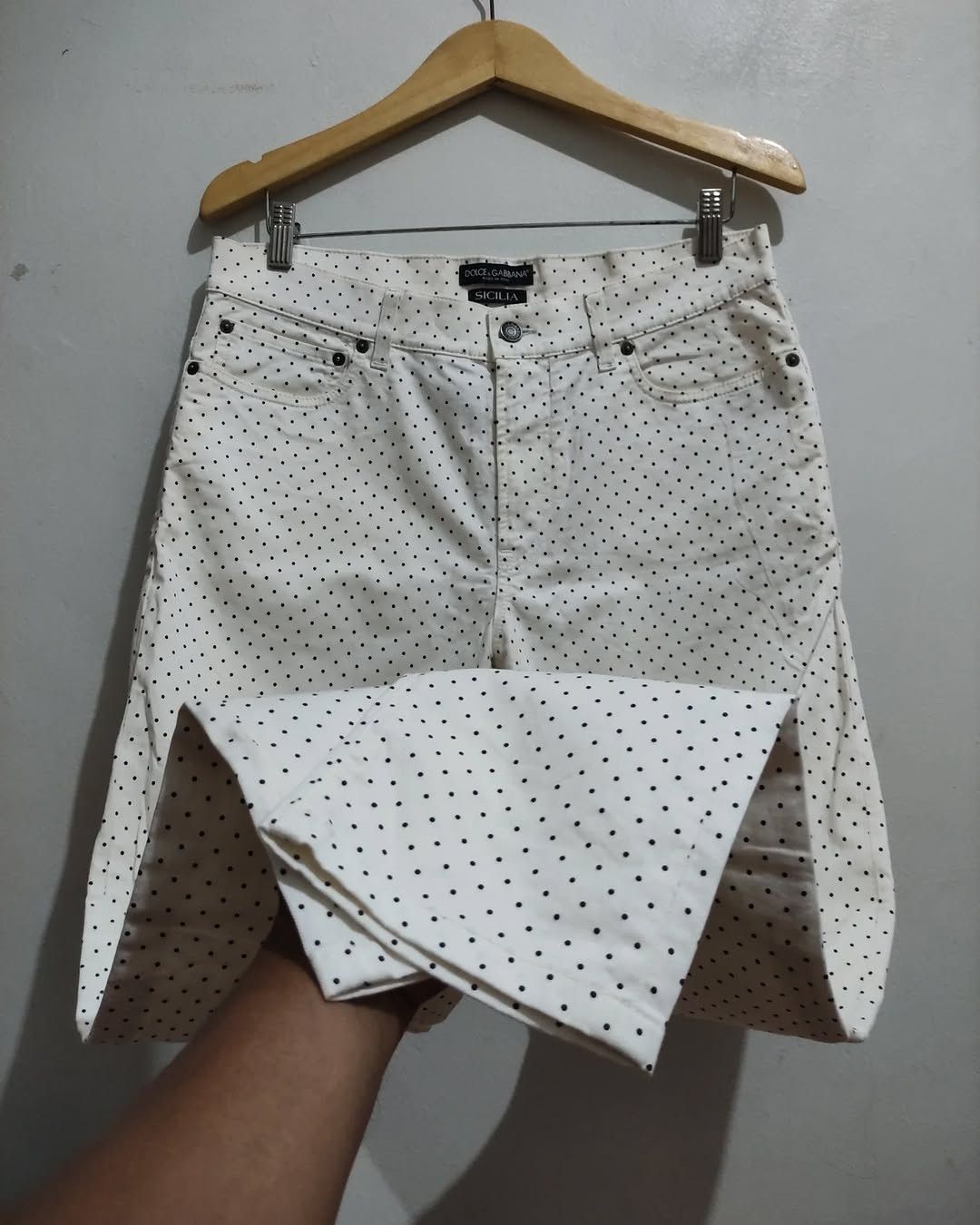 Dolce & Gabbana Dolce & Gabbana Sicilia Polka Dot Cotton Pants Size US 33 - 12 Thumbnail