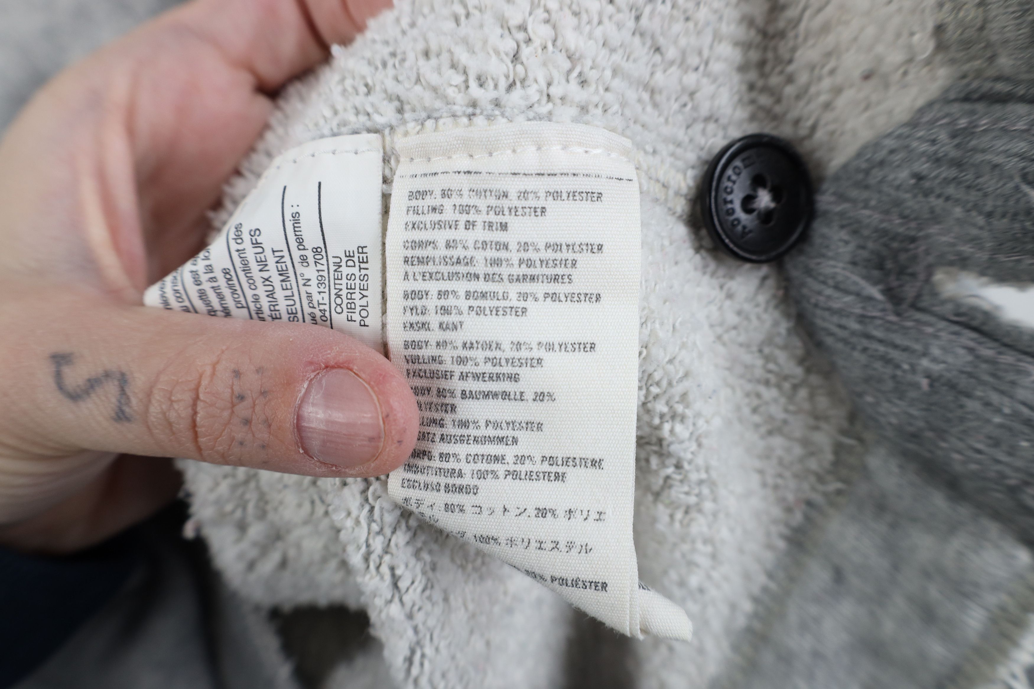 Abercrombie & Fitch Vintage 90s Y2K Abercrombie & Fitch Heavy Henley Hoodie Gray Size US XL / EU 56 / 4 - 10 Thumbnail