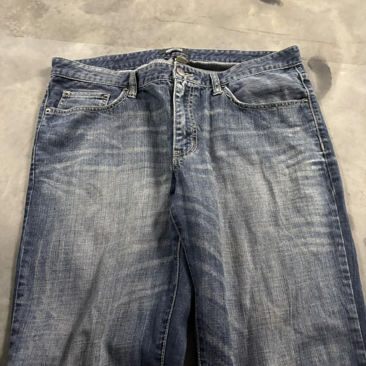 Vintage Crazy Vintage Y2K/2000s Grunge Faded Dark Wash Denim Jeans! 36x30 Size US 36 / EU 52 - 5 Thumbnail