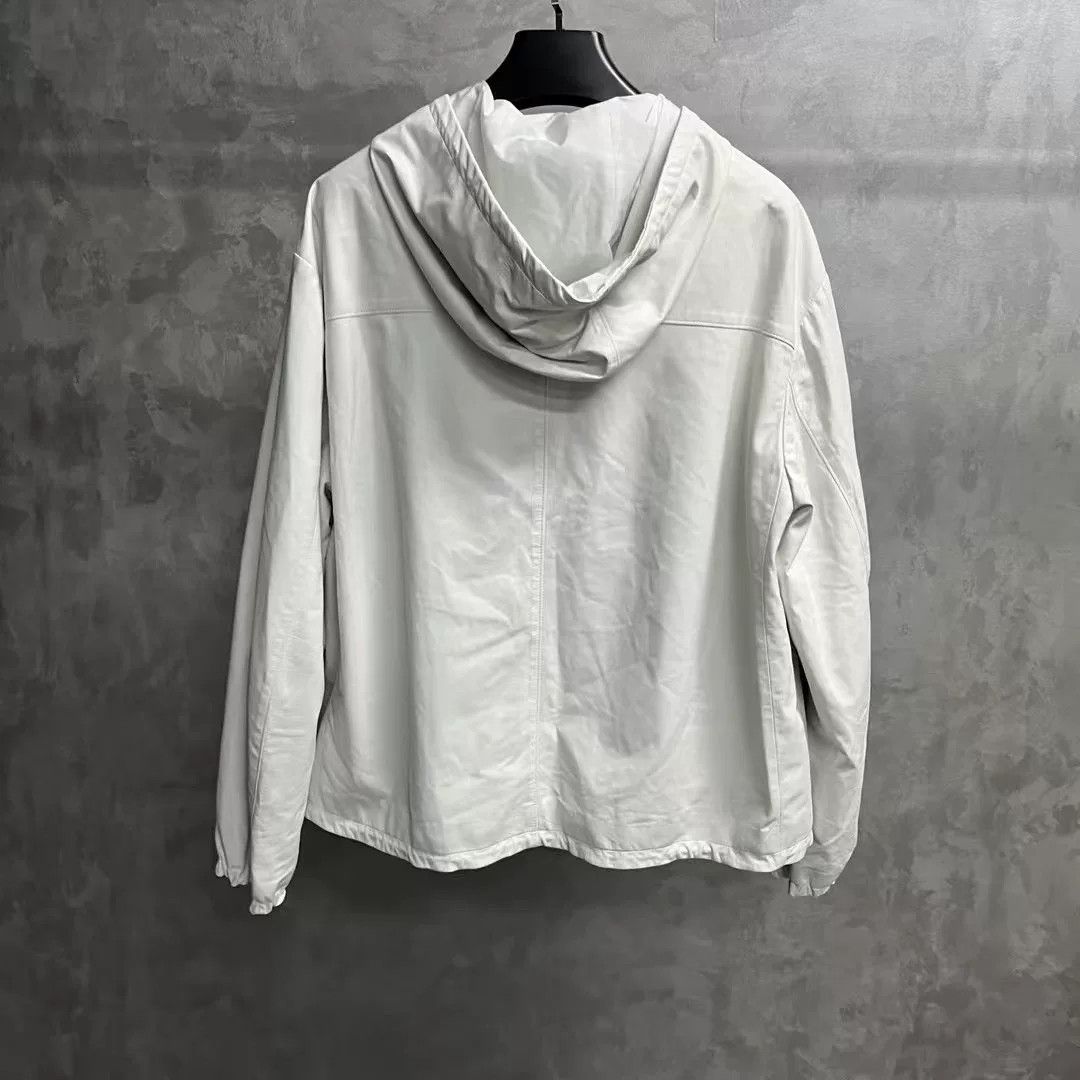 Prada prada white hooded zip-up jacket Size US XXL / EU 58 / 5 - 2 Thumbnail