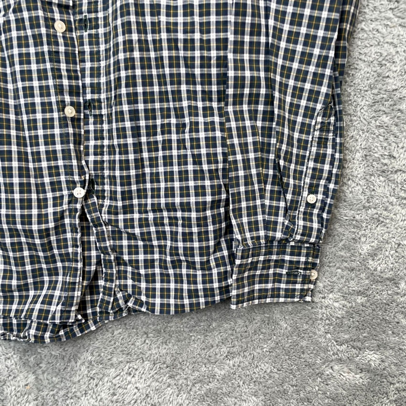Uniqlo VINTAGE Uniqlo Shirt Mens XS Blue Extra Fine Cotton Broadcloth Check Pleated Button-Up Shirt Size US XS / EU 42 / 0 - 5 Thumbnail
