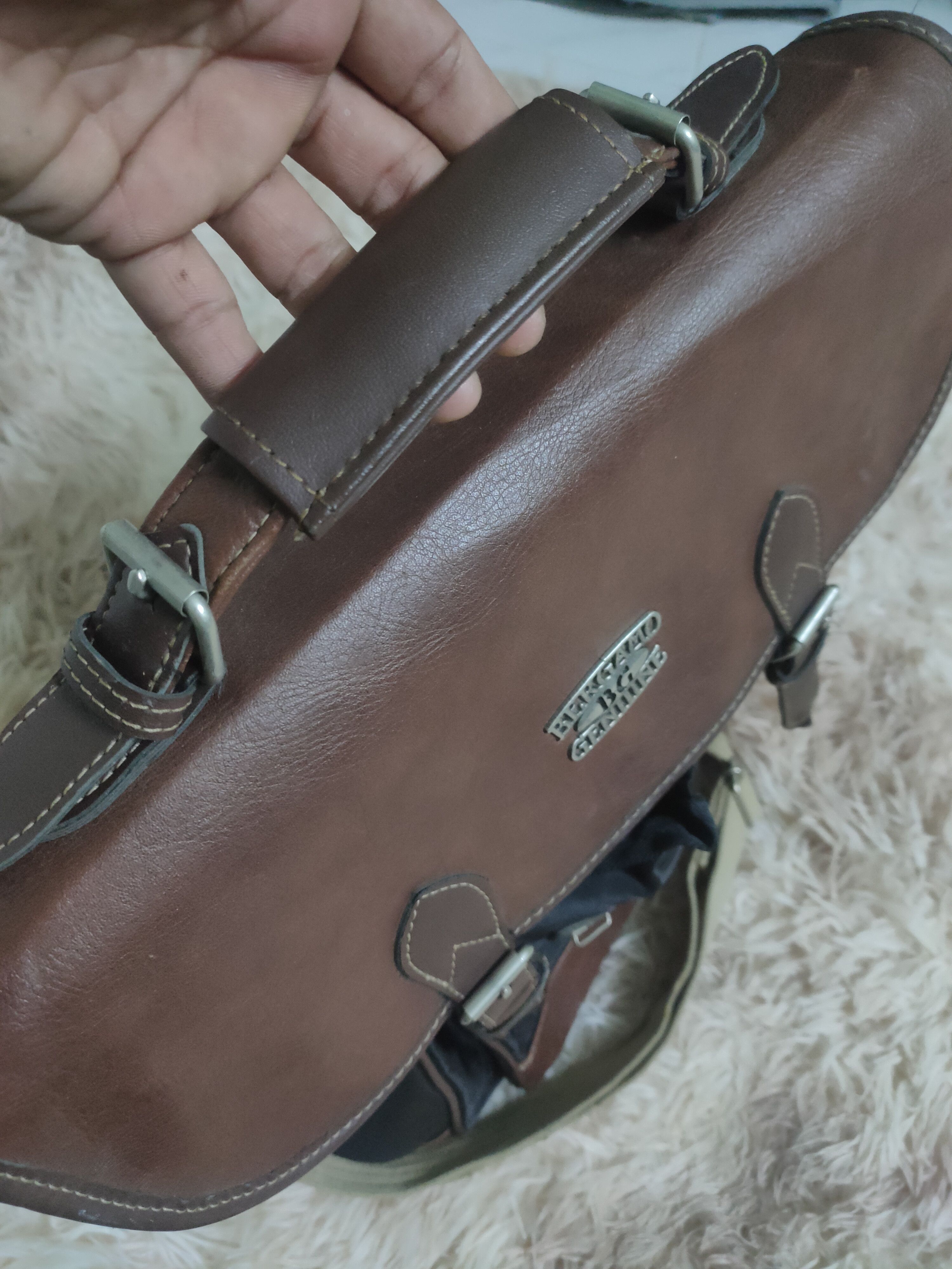Bergamo New York Bergamo genuine leather bag Size 38 - 8 Thumbnail