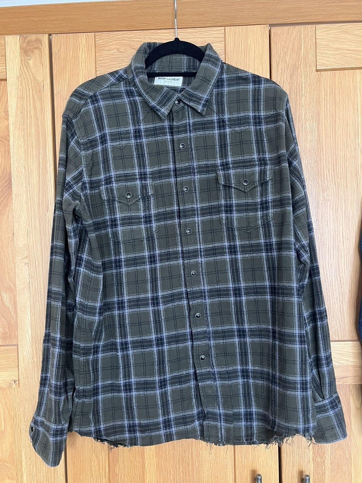 Vintage Saint Laurent flannel shirt Size US L / EU 52-54 / 3 - 1 Thumbnail