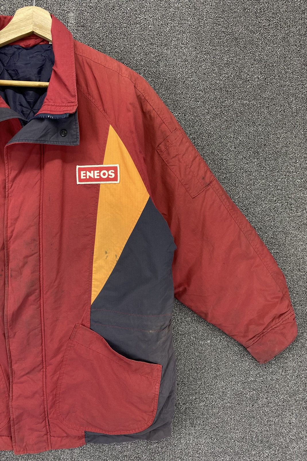 Japanese Brand Vintage ENEOS Workwear Spell Out Logo Bomber Jacket Size US L / EU 52-54 / 3 - 4 Thumbnail