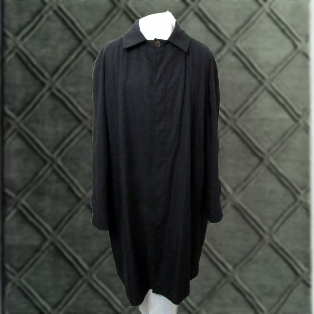 Vintage VINTAGE Daniele Poole Jacket Black Size M Mens 90s London Overcoat Long Coat Regular Pattern Solid Standing Collar Size US M / EU 48-50 / 2 - 1 Thumbnail