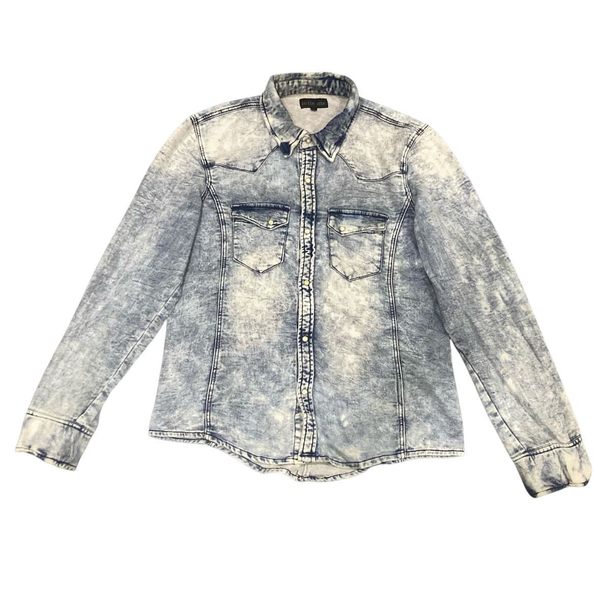 In The Attic IN THE ATTIC SNAP BUTTONS ACID WASH SHIRT Size US L / EU 52-54 / 3 - 1 Thumbnail