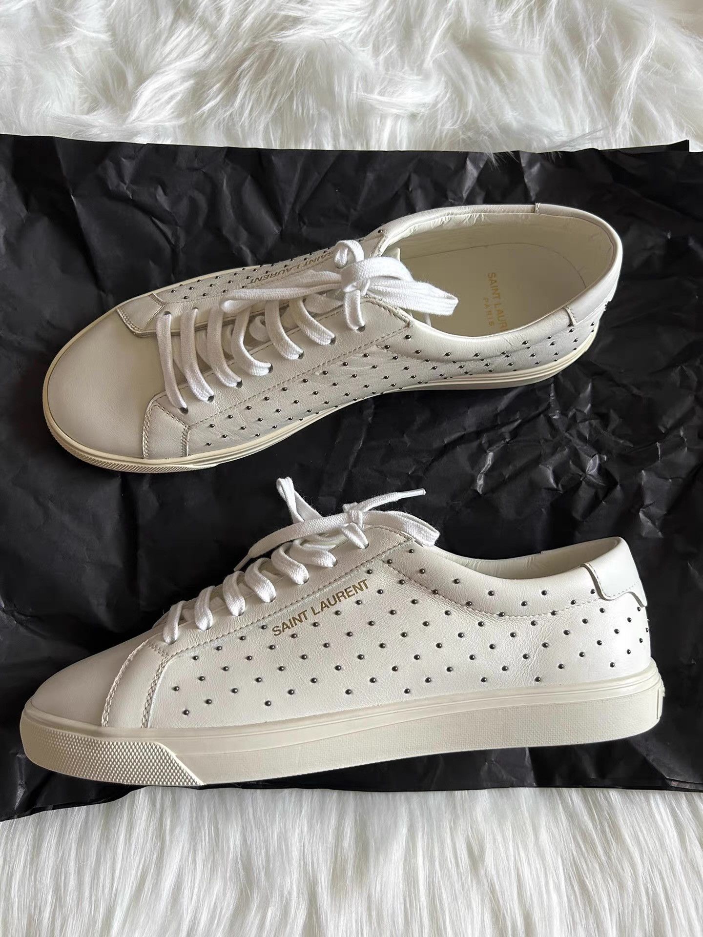 Saint Laurent Paris Saint Laurent Stud-Decorated Men's Shoes Ｑ23 Size US 7 / EU 40 - 3 Thumbnail