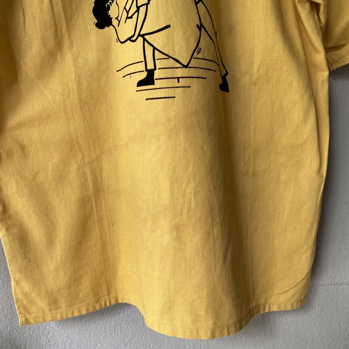 Vintage Girl Girl Yellow Contrast Collar Bowling Shirt Size M / US 6-8 / IT 42-44 - 7 Thumbnail
