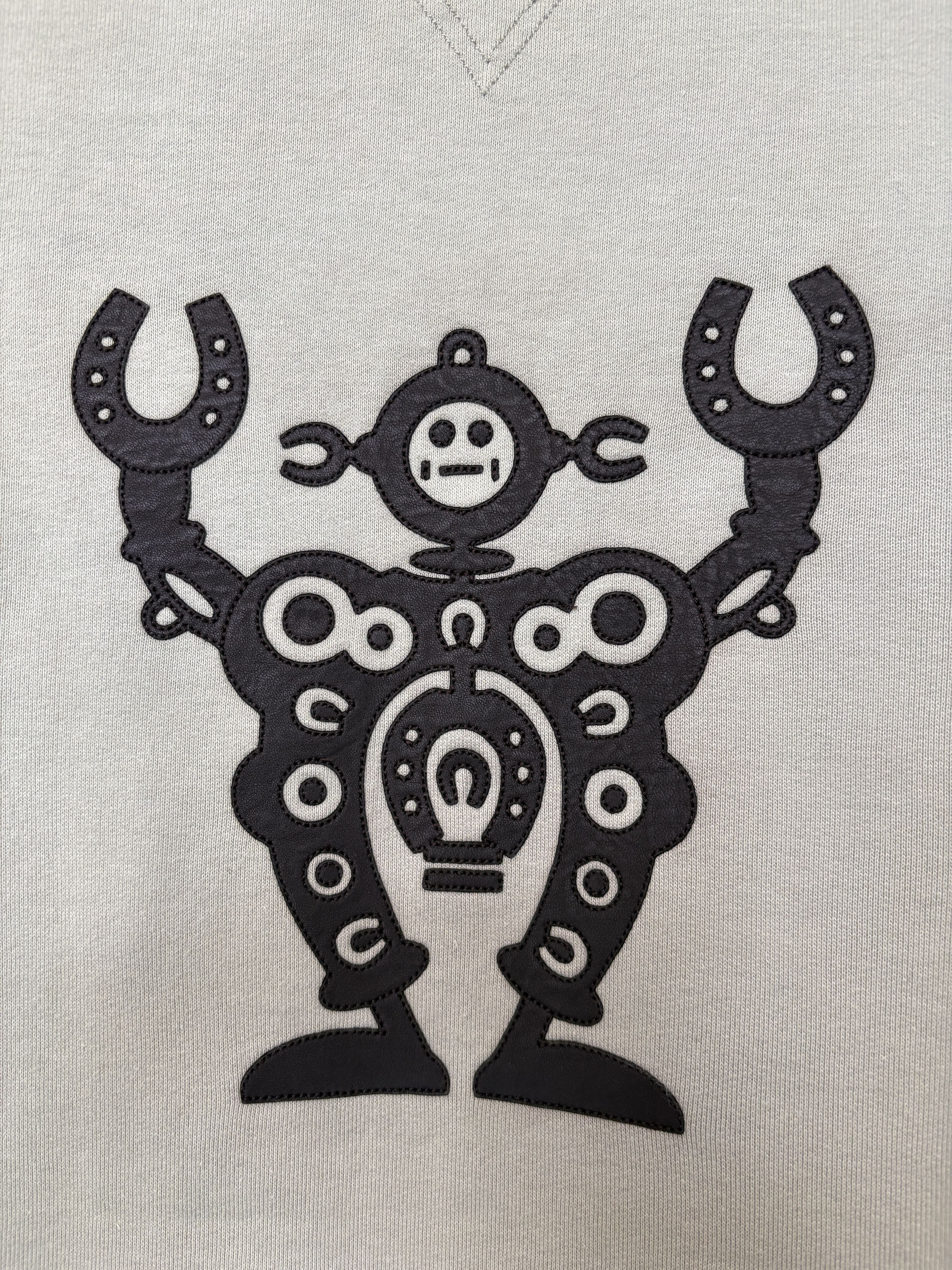 Hermes "Robot" Leather Appliqué Sweatshirt, F/W 2015 Size US L / EU 52-54 / 3 - 6 Thumbnail