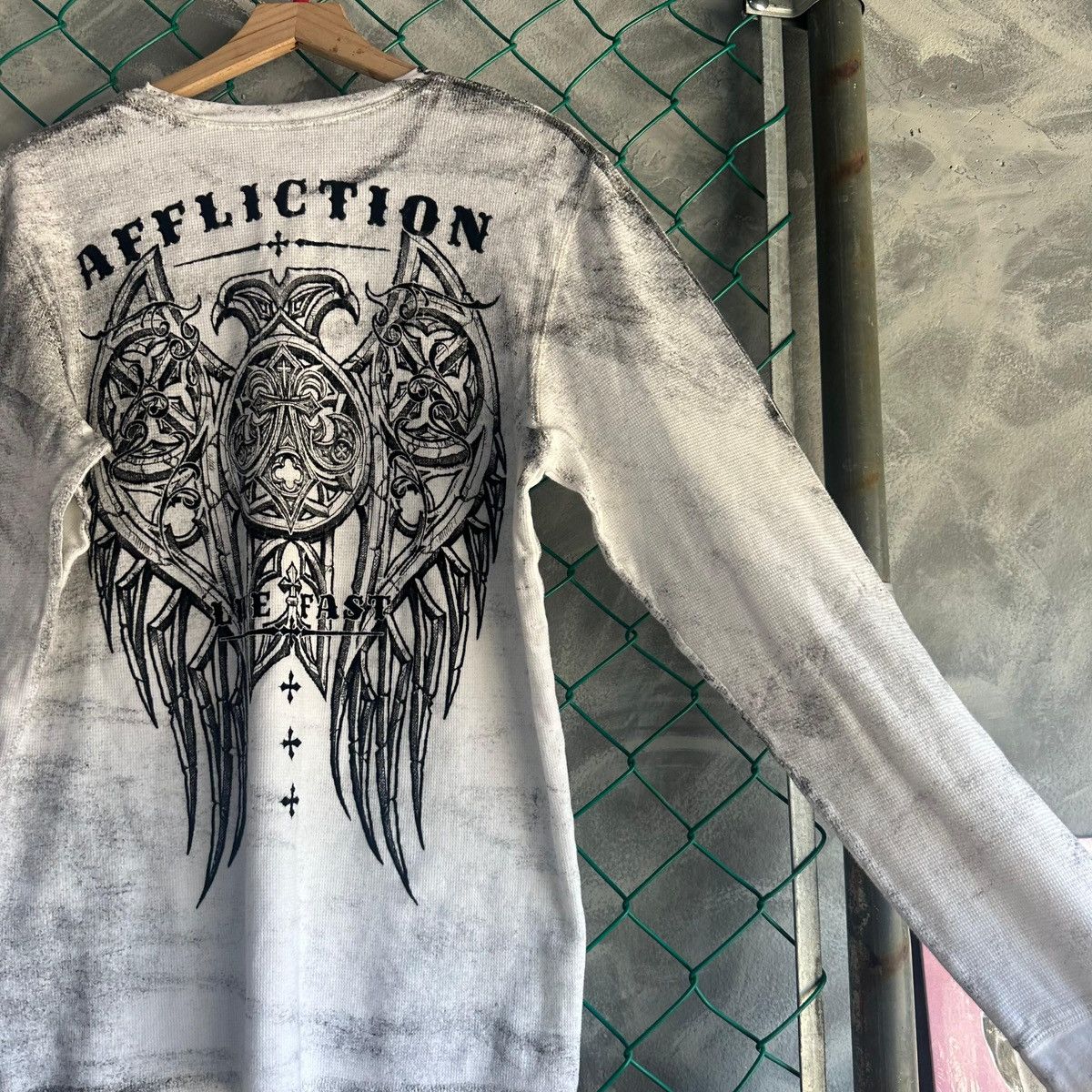 Affliction Vintage Affliction Cross Grunge Thermal LSY2K Pinkman Size US L / EU 52-54 / 3 - 8 Thumbnail