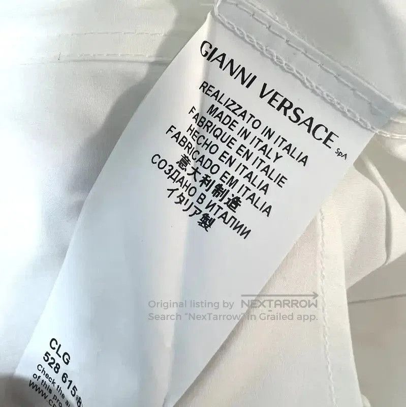 Versace Versace White Cotton Long Sleeve Shirt for Men . Size US L / EU 52-54 / 3 - 6 Thumbnail