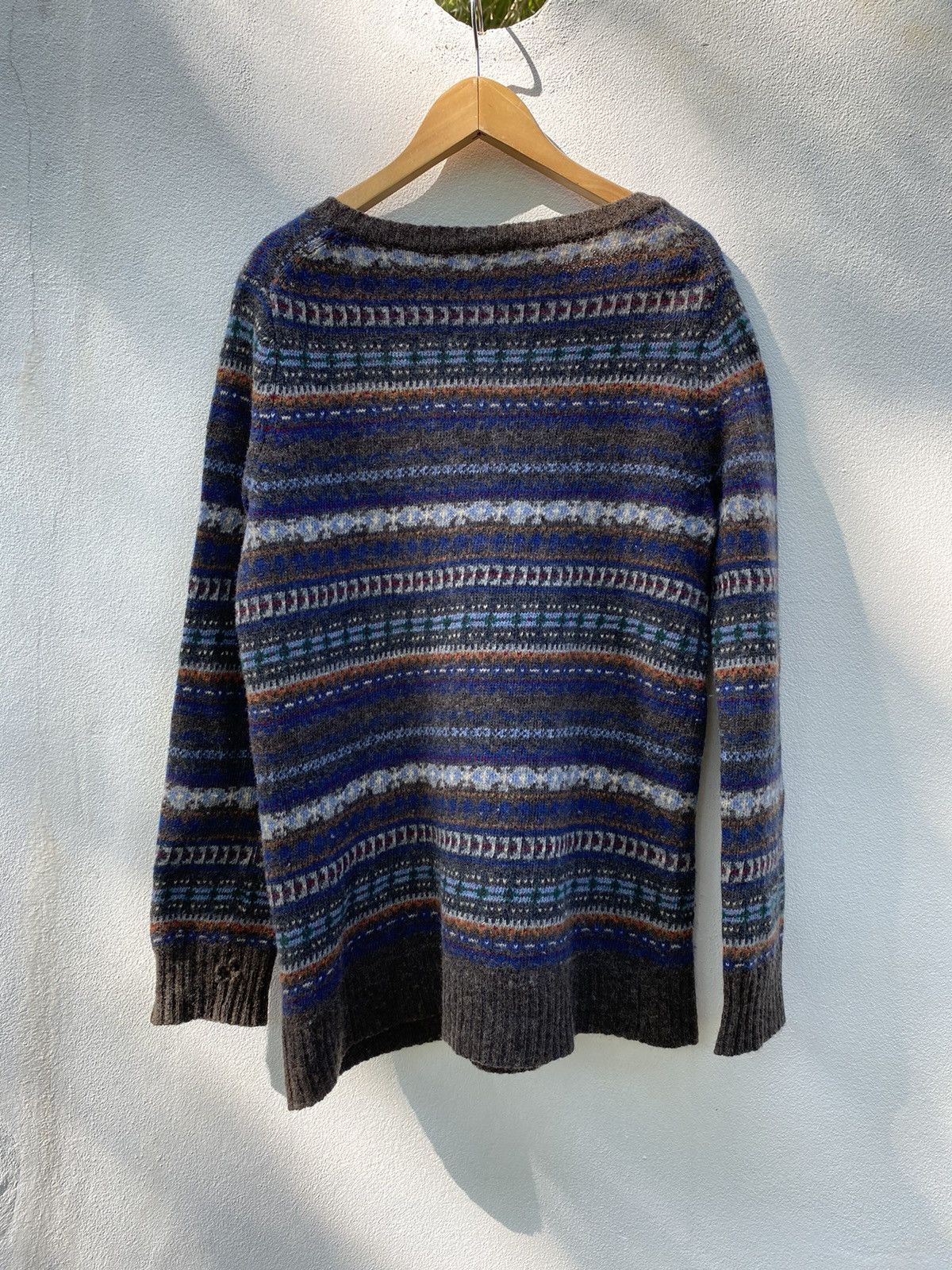 Journal Standard JOURNAL STANDARD Blue-Brown Fair Isle Wool Cardigan Size M / US 6-8 / IT 42-44 - 17 Thumbnail