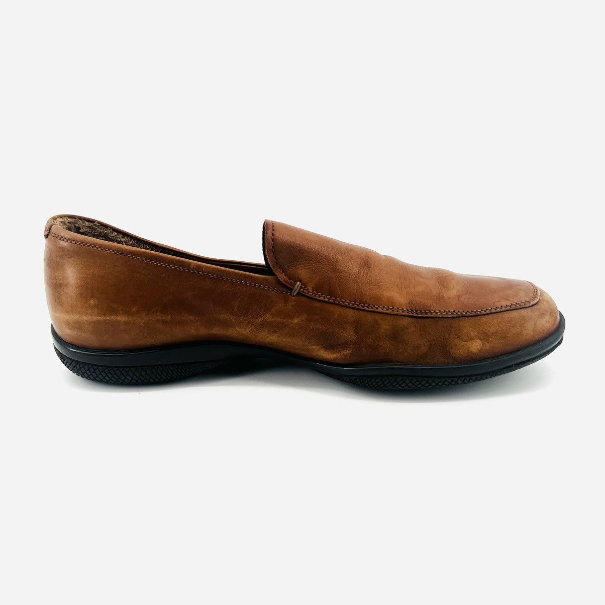 Prada Prada Men’s Brown Leather Loafers Shoes 7.5 Y2K Rubber Sole Size US 7.5 / EU 40-41 - 5 Thumbnail