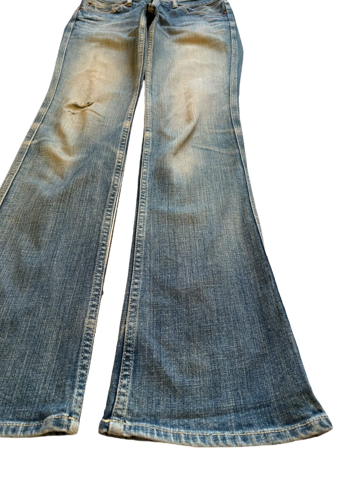 Japanese Brand × OMNIGOD Vintage Japanese Omnigod Mud Wash Bootcut Flare Jeans Size 27" / US 4 / IT 40 - 7 Thumbnail