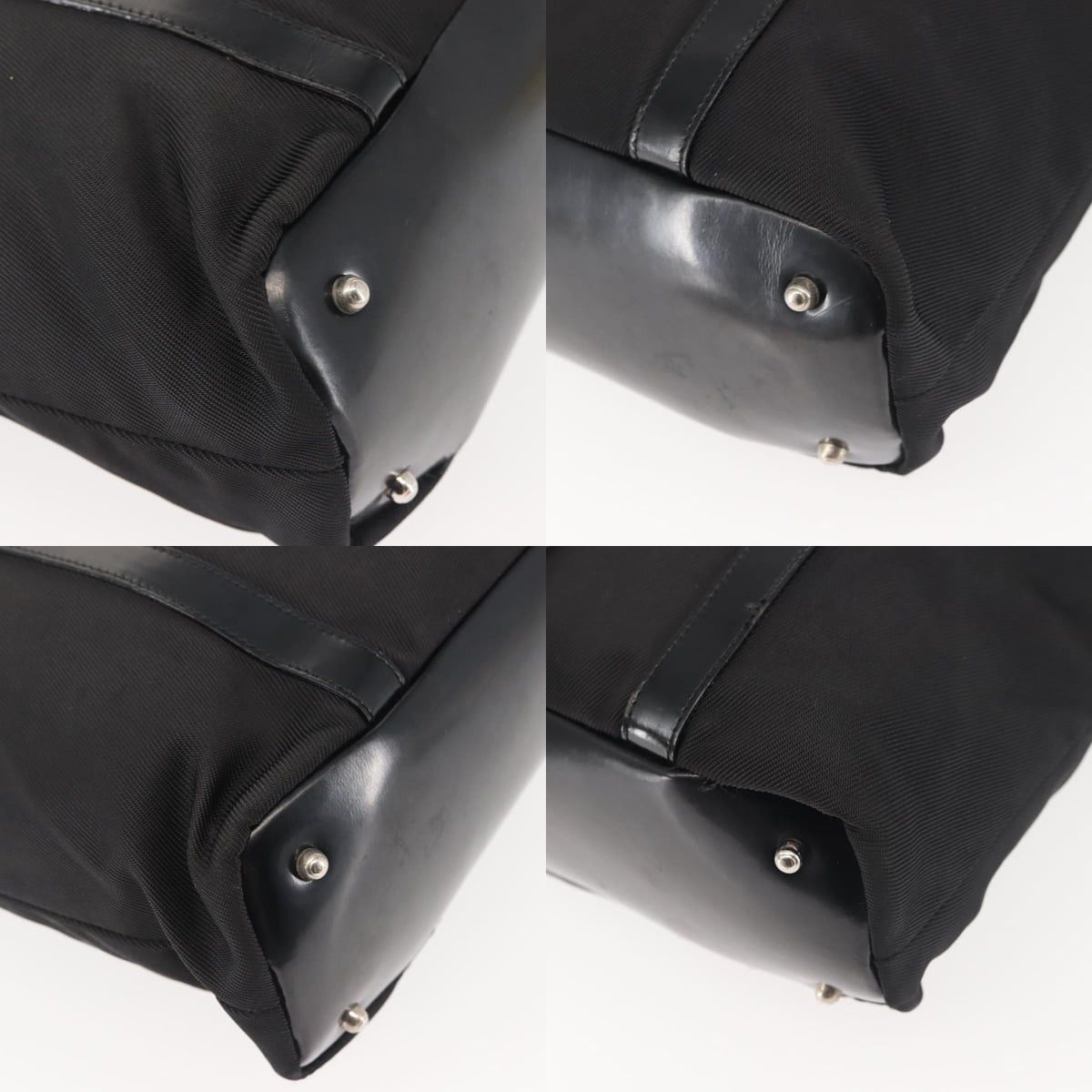 Gucci GUCCI Bamboo Handbag Nylon Black Silver 000 1998 000 1998 Size ONE SIZE - 10 Thumbnail