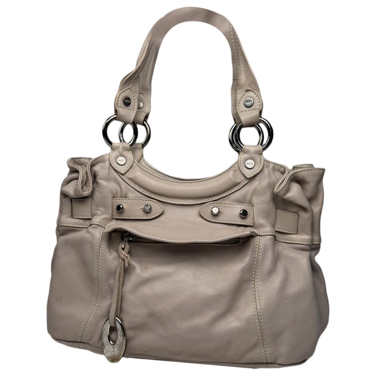 Emilio Pucci Beige Leather Handbag Size ONE SIZE - 1 Thumbnail