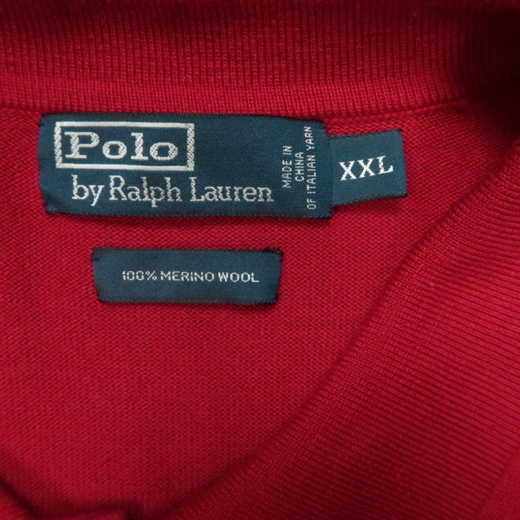 Polo Ralph Lauren VINTAGE Polo Ralph Lauren Sweater Men 2XL Red Wool Long Sleeve Pullover Knit Size US XXL / EU 58 / 5 - 3 Thumbnail