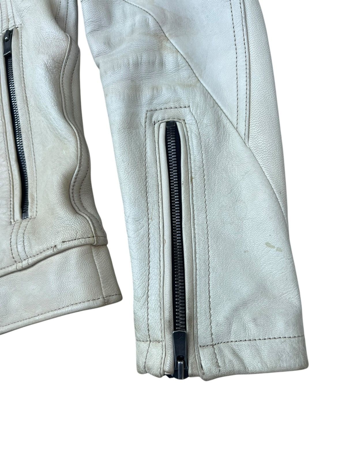 JACKROSE Jackrose Luv Maison Patina Stains Leather Racer Jacket Size US S / EU 44-46 / 1 - 10 Thumbnail