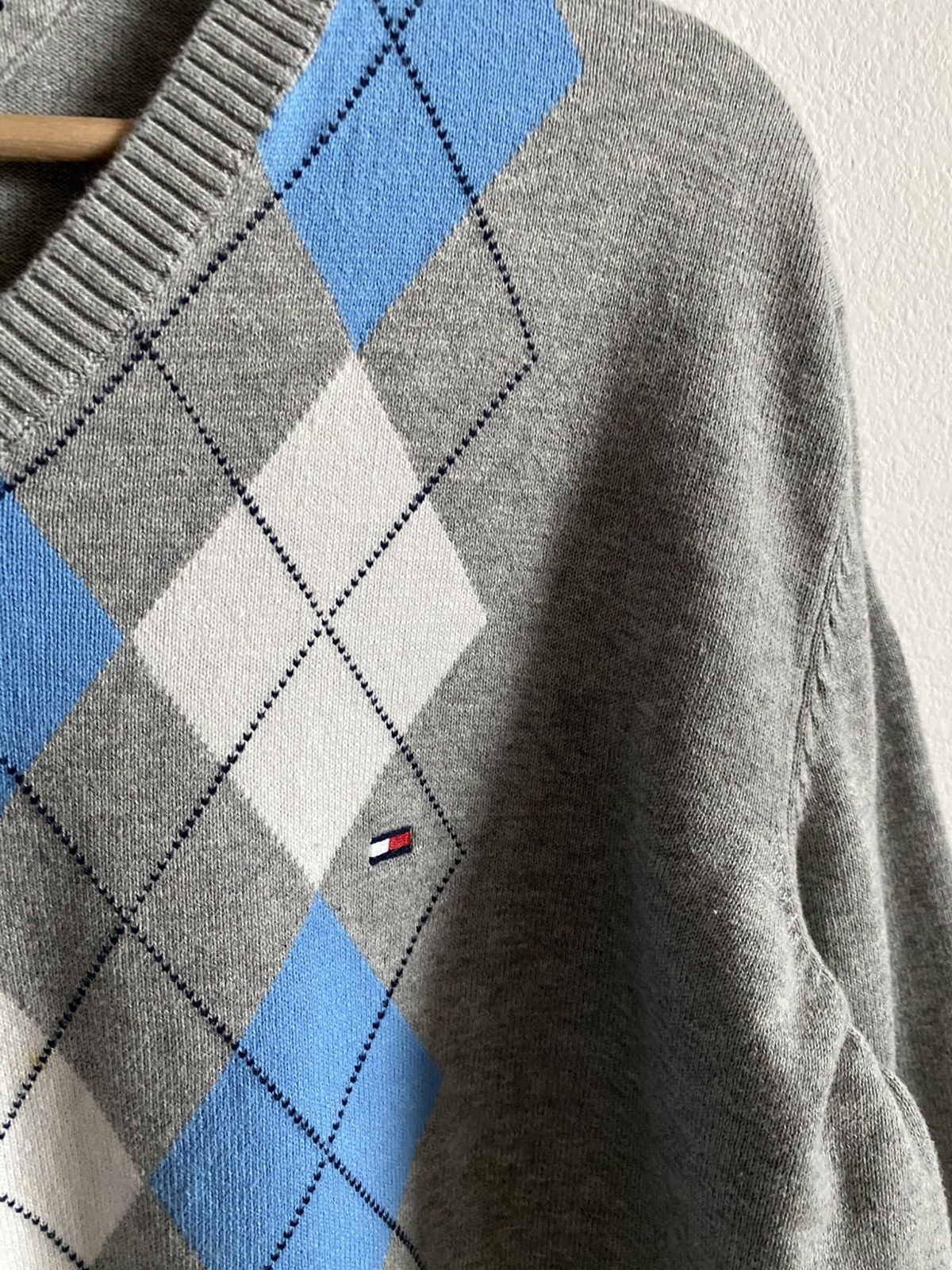 Tommy Hilfiger Tommy Hilfiger Argyle Sweater Size US XL / EU 56 / 4 - 3 Thumbnail