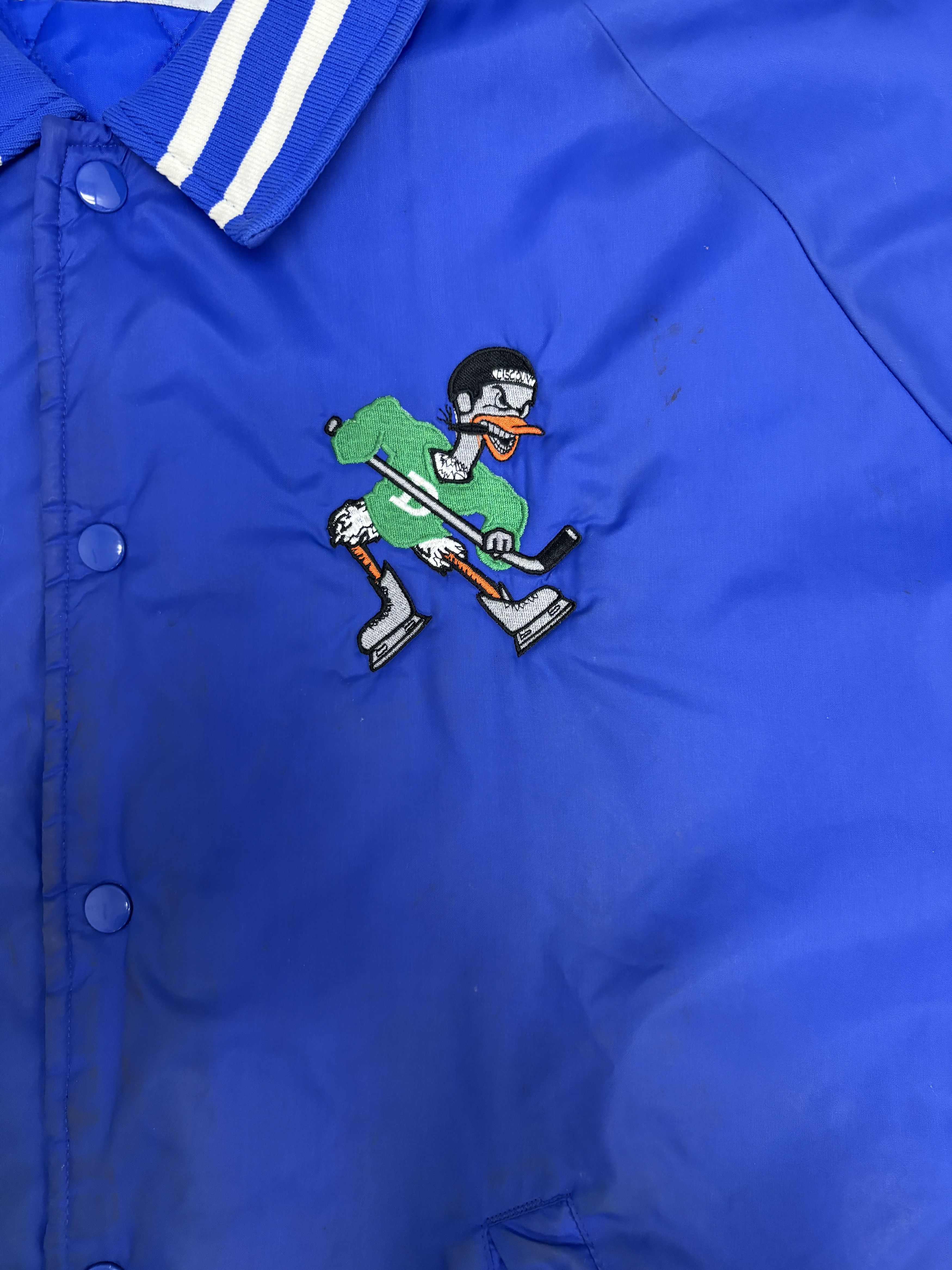 Vintage Discount Ducks Hockey Vintage Blue Varsity Jacket Size US XL / EU 56 / 4 - 2 Thumbnail