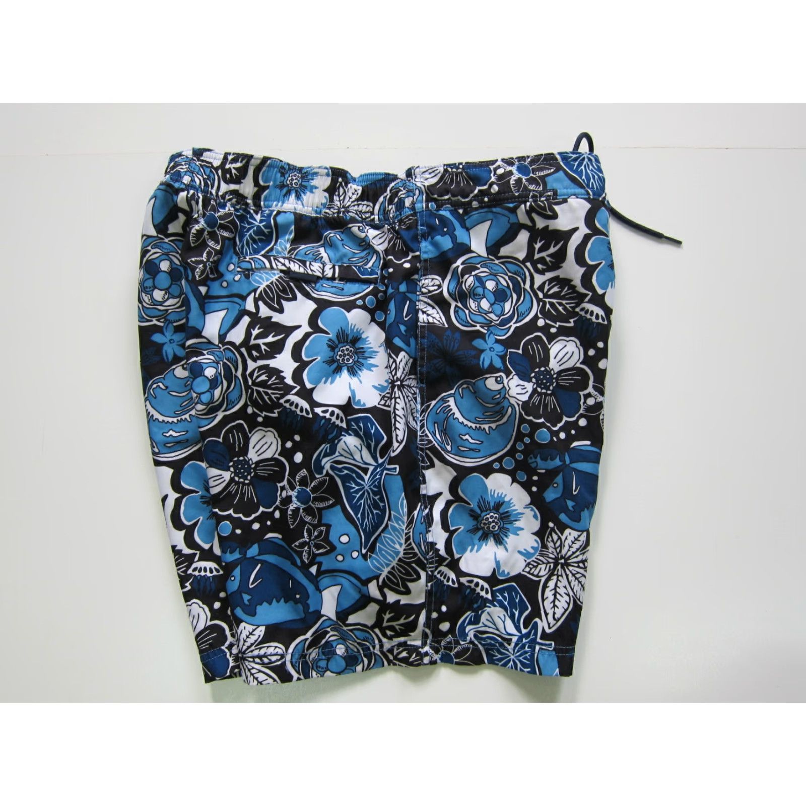 Nautica Nautica Blue Hawaiian Floral Lined Swim Beach Board Shorts Men Size Large Size US 33 - 4 Thumbnail