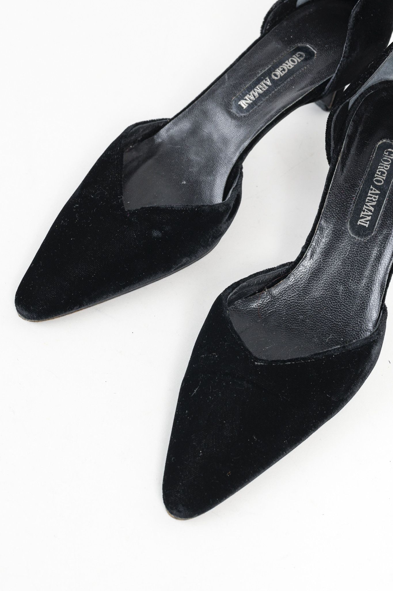 Giorgio Armani Giorgio Armani Vintage Black Velvet D'Orsay Pumps Size US 6.5 / IT 36.5 - 6 Thumbnail
