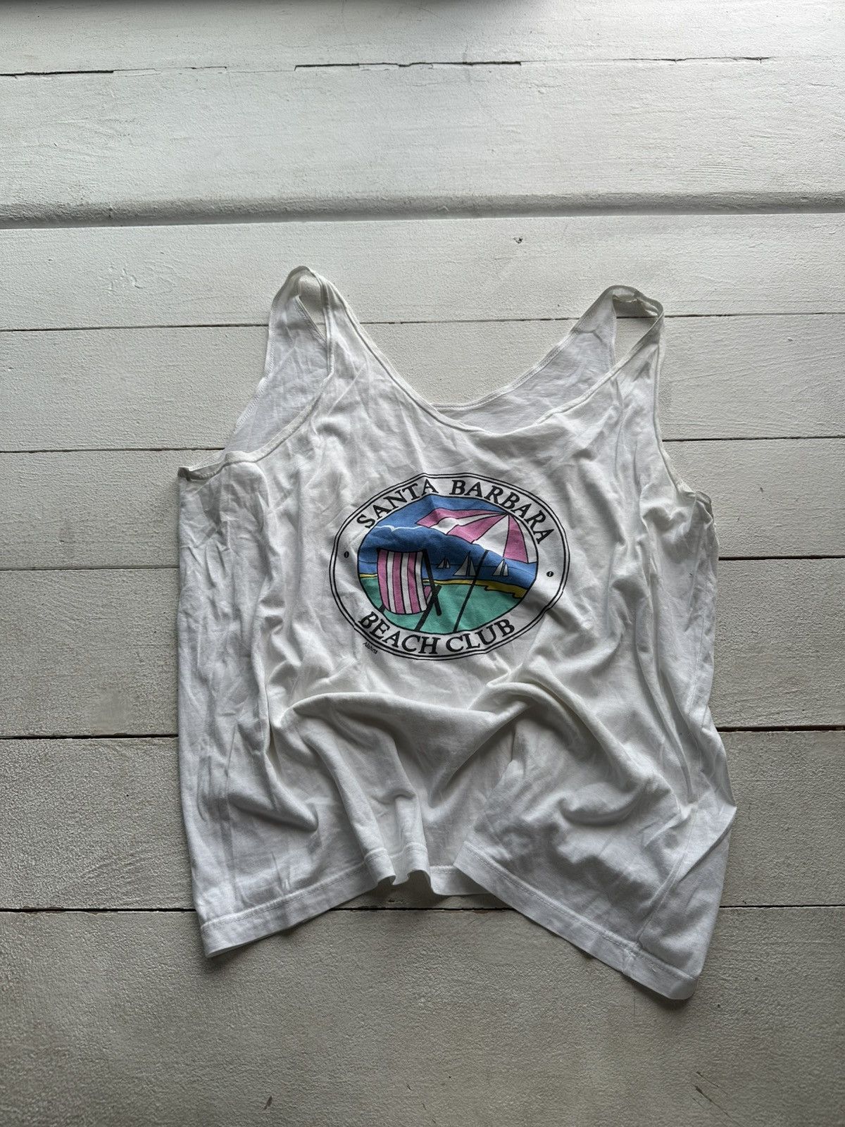 Vintage 🚨ARHIVE WESTERN GERMANY SANTA BARBARA BEACH CLUB TANK Size L / US 10 / IT 46 - 1 Thumbnail