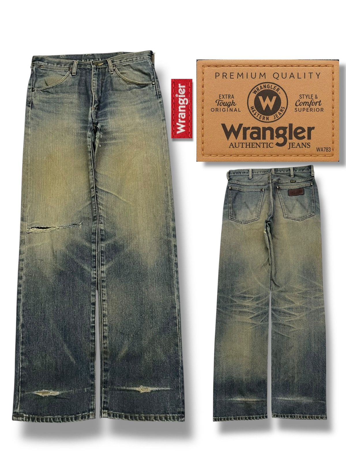 Wrangler Vintage Wrangler Japan (NIP) Denim- Faded Mud Wash Jeans W34 Size US 34 / EU 50 - 1 Thumbnail