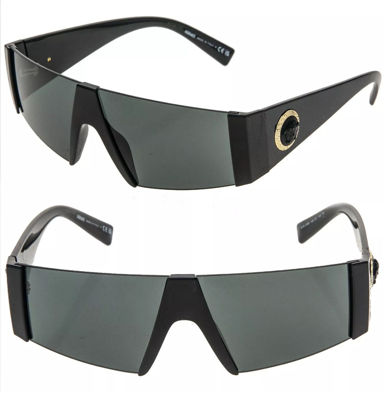 Versace VERSACE VE4360 GRECA Black Gold Medusa Logo Sunglasses 4360 Size ONE SIZE - 1 Thumbnail