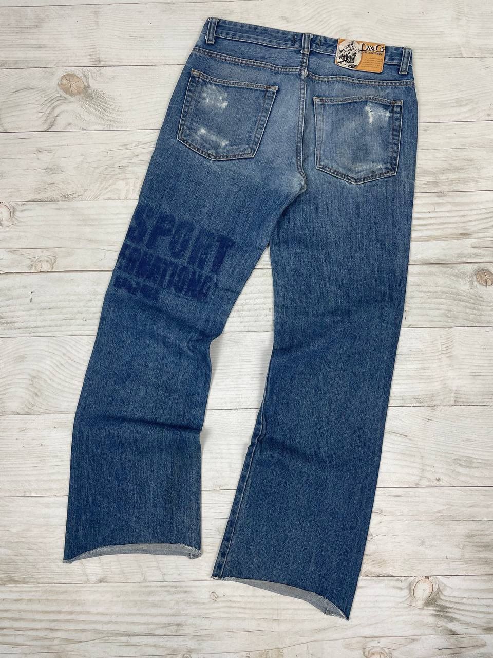 Dolce & Gabbana Vintage Dolce & Gabbana DG Denim Jeans Baggy Distressed Y2K Size US 33 - 2 Thumbnail