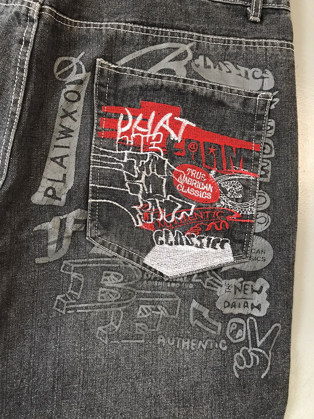 JNCO × Southpole × Vintage Rare vintage Y2K spell out embroidered denim Size US 40 / EU 56 - 11 Thumbnail