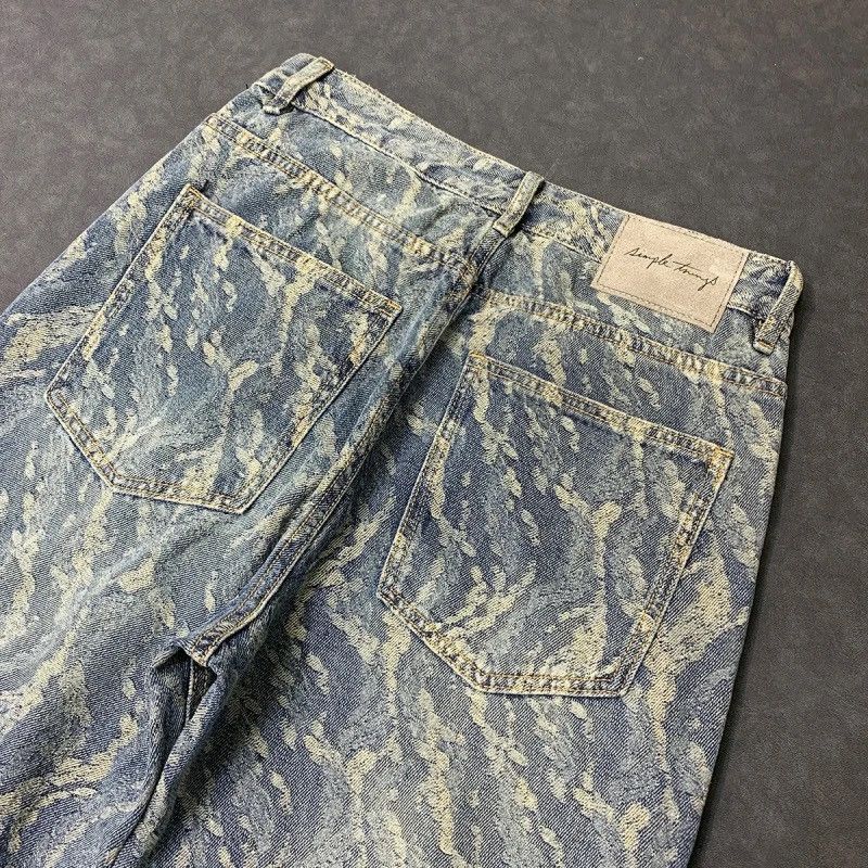 Japanese Brand × Vintage Hip Hop Trend Jacquard Printed Jeans Size US 28 / EU 44 - 5 Thumbnail