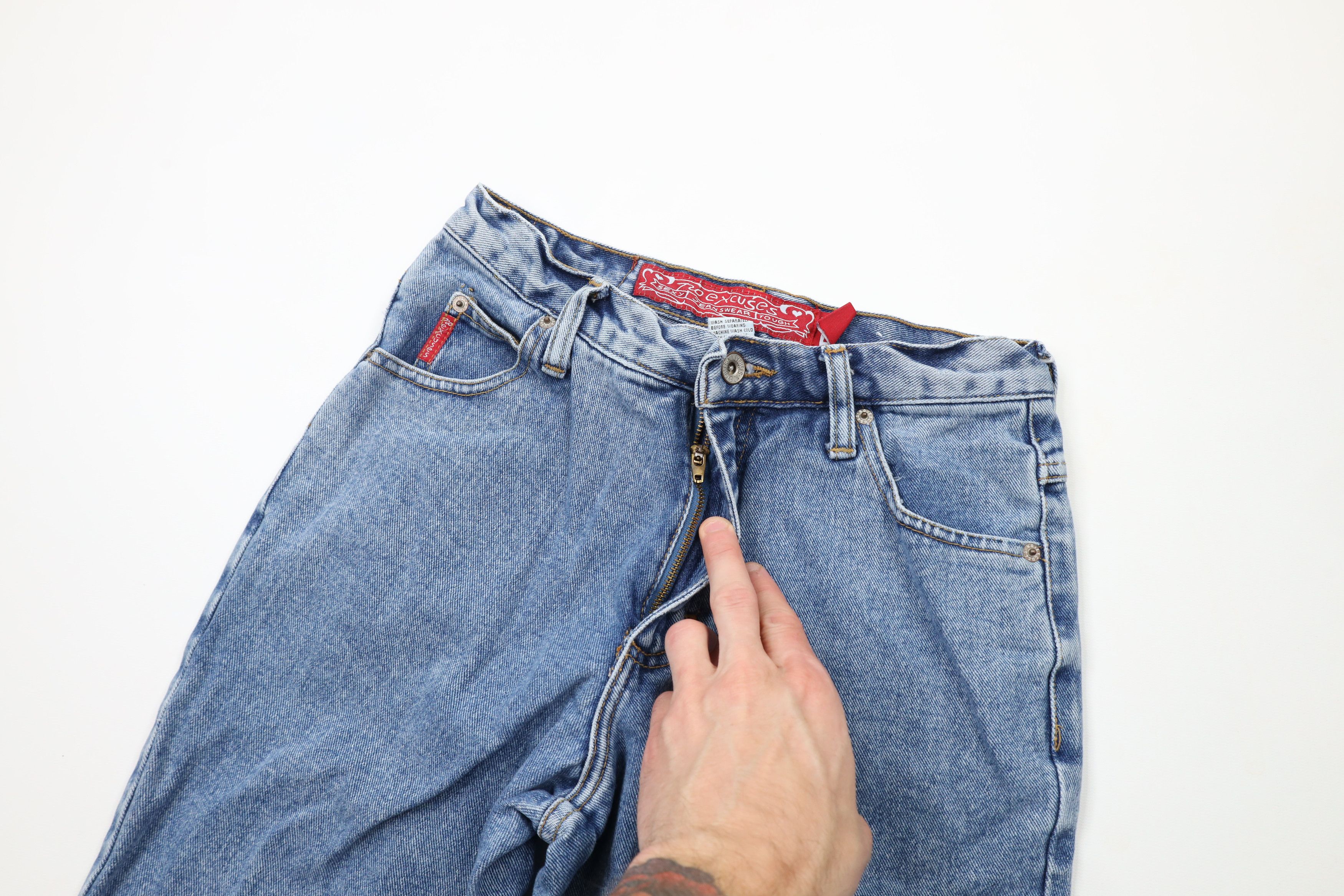 Vintage Vintage Y2K Streetwear Wide Leg Flared Denim Jeans Blue Size 30" / US 8 / IT 44 - 7 Thumbnail