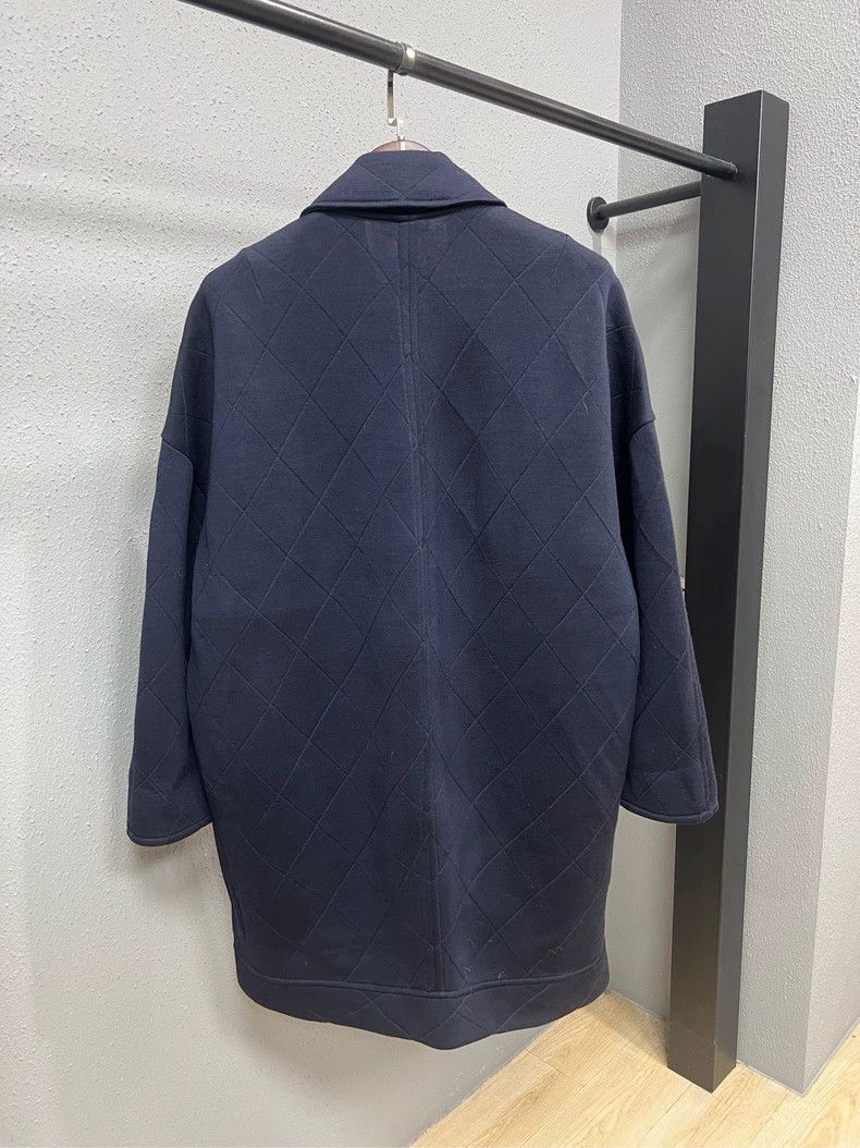 Balenciaga Balenciaga Navy Checked Wool Coat-2505 Size US XS / EU 42 / 0 - 2 Thumbnail