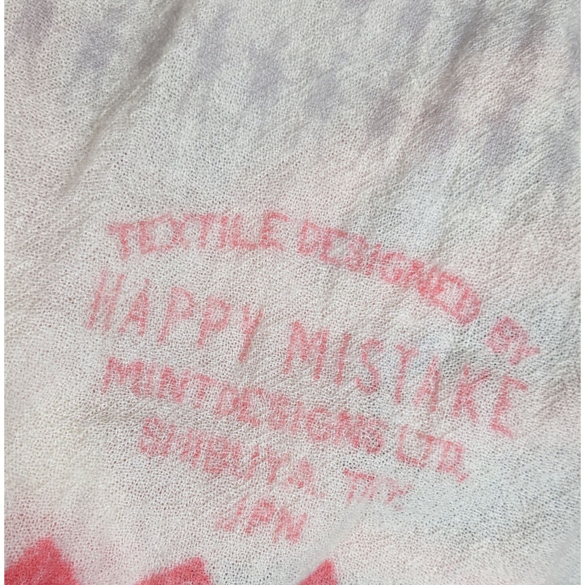 Other Mint Designs Happy Mistake Cream And Pink Scarf Made In Japa Size ONE SIZE - 4 Thumbnail